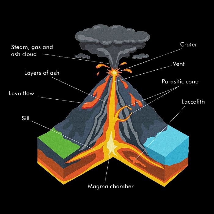 Volcano Lover Geology Teacher Funny Geologist 16 in Basic Backpack