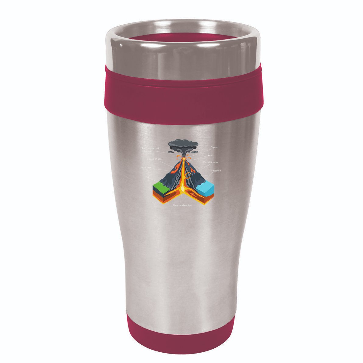 Volcano Lover Geology Teacher Funny Geologist 16oz Travel Tumbler