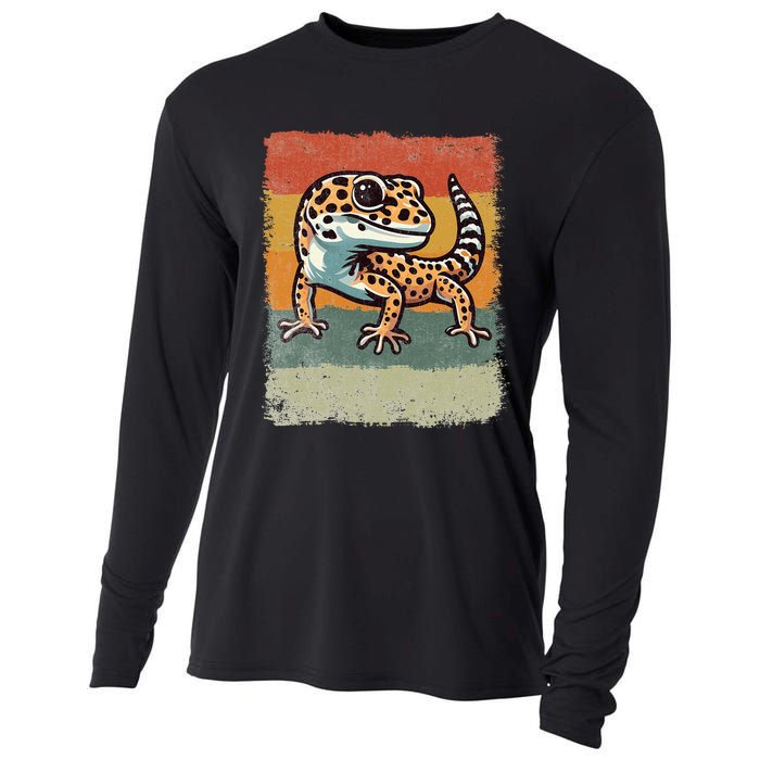 Vintage Leopard Gecko Cooling Performance Long Sleeve Crew