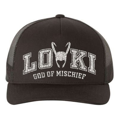 Vintage L.O.K.I God Of Mischief Yupoong Adult 5-Panel Trucker Hat