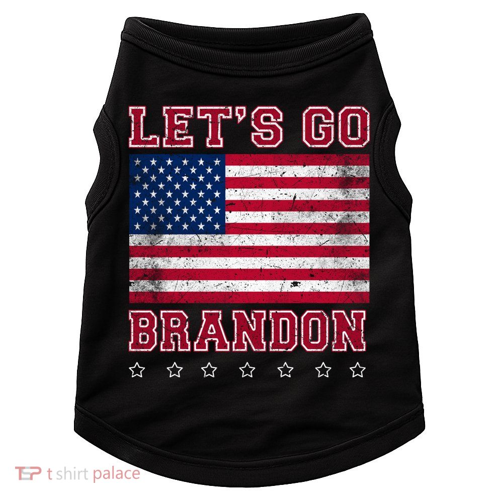 Vintage Let's Go Brandon American Flag Doggie Tank