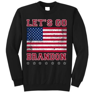 Vintage Let's Go Brandon American Flag Sweatshirt
