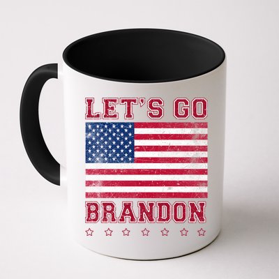 Vintage Let's Go Brandon American Flag Mug