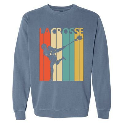 Vintage Lacrosse, Gift For Lacrosse Player Garment-Dyed Sweatshirt