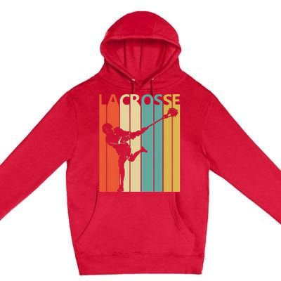 Vintage Lacrosse, Gift For Lacrosse Player Premium Pullover Hoodie