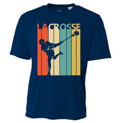 Vintage Lacrosse, Gift For Lacrosse Player Cooling Performance Crew T-Shirt