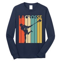 Vintage Lacrosse, Gift For Lacrosse Player Long Sleeve Shirt