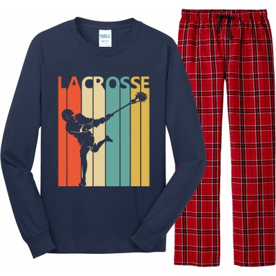 Vintage Lacrosse, Gift For Lacrosse Player Long Sleeve Pajama Set