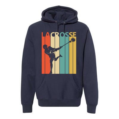 Vintage Lacrosse, Gift For Lacrosse Player Premium Hoodie