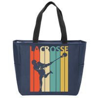 Vintage Lacrosse, Gift For Lacrosse Player Zip Tote Bag