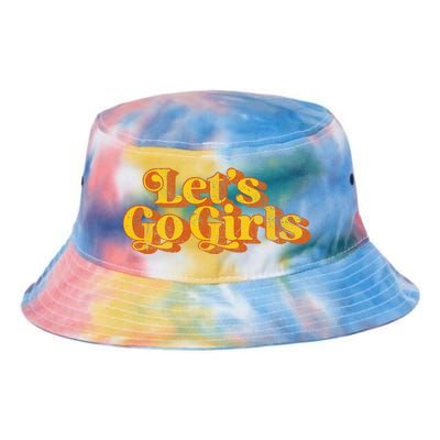 Vintage Lets Go Funny Country Music Retro 70s Tie Dye Newport Bucket Hat