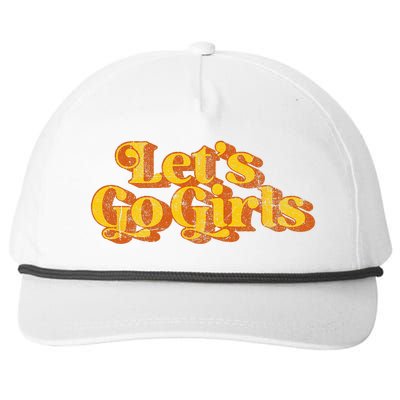 Vintage Lets Go Funny Country Music Retro 70s Snapback Five-Panel Rope Hat