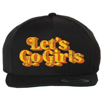 Vintage Lets Go Funny Country Music Retro 70s Wool Snapback Cap