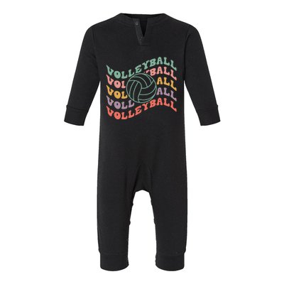 Volleyball Lovers Game Day Infant Fleece One Piece