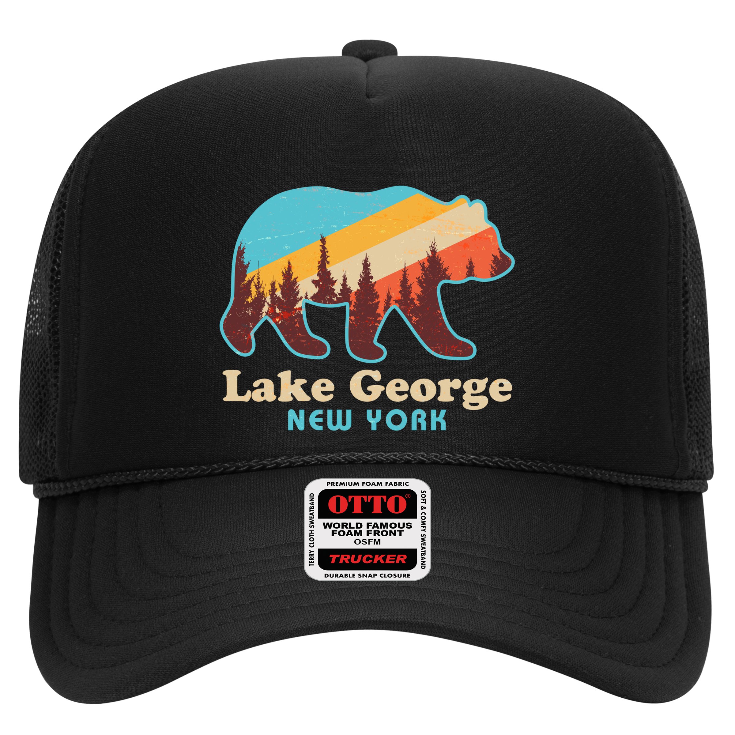 Vintage Lake George New York Forest Bear Hat