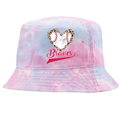 Vintage Leopard Hearts Brave Proud Strong Tie-Dyed Bucket Hat