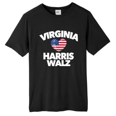 Virginia Loves Harris Walz America Vote Norfolk Richmond Va Gift Tall Fusion ChromaSoft Performance T-Shirt