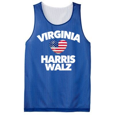 Virginia Loves Harris Walz America Vote Norfolk Richmond Va Gift Mesh Reversible Basketball Jersey Tank