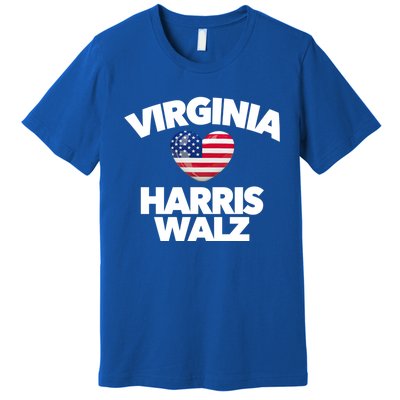 Virginia Loves Harris Walz America Vote Norfolk Richmond Va Gift Premium T-Shirt