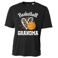 Vintage Leopard Heart Basketball Grandma Cooling Performance Crew T-Shirt