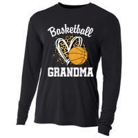 Vintage Leopard Heart Basketball Grandma Cooling Performance Long Sleeve Crew