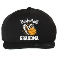 Vintage Leopard Heart Basketball Grandma Wool Snapback Cap