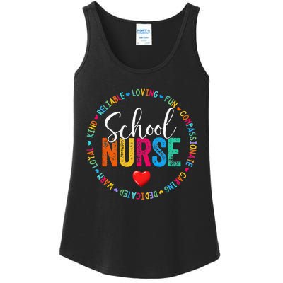 Vintage Love Heart Rn Nursing School Nurse Graduation Gift Ladies Essential Tank