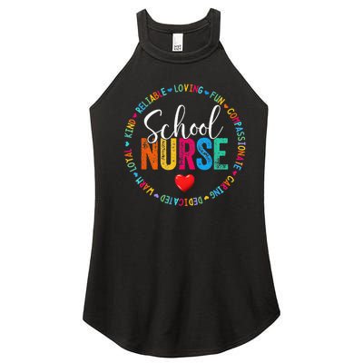 Vintage Love Heart Rn Nursing School Nurse Graduation Gift Women's Perfect Tri Rocker Tank