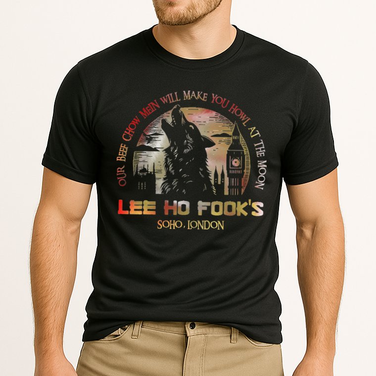 Vintage L.E.E H.O F.O.O.K.S Chinese Restaurant Cooling Performance Crew T-Shirt