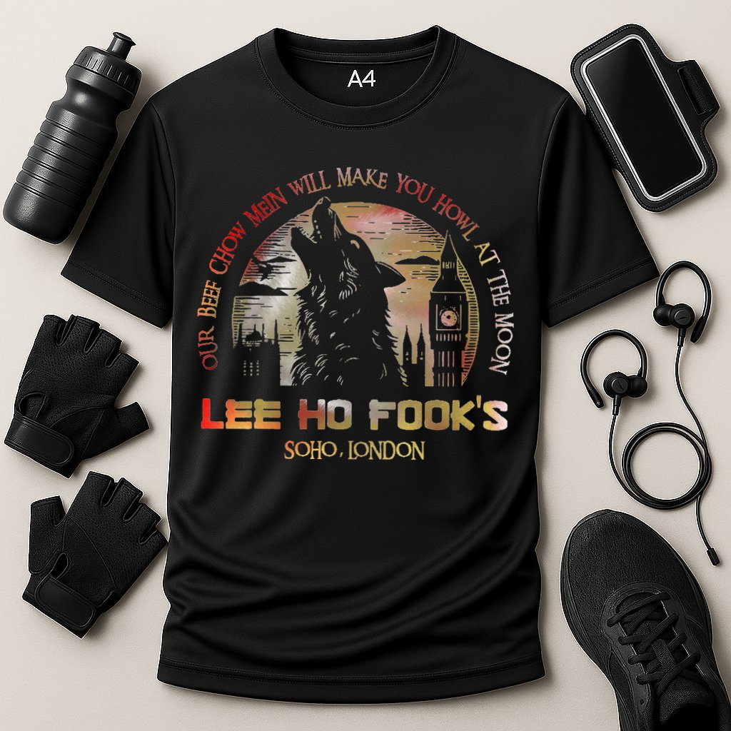 Vintage L.E.E H.O F.O.O.K.S Chinese Restaurant Cooling Performance Crew T-Shirt