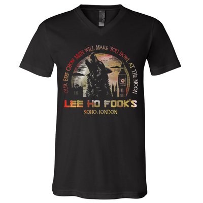 Vintage L.E.E H.O F.O.O.K.S Chinese Restaurant V-Neck T-Shirt