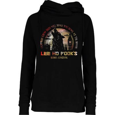 Vintage L.E.E H.O F.O.O.K.S Chinese Restaurant Womens Funnel Neck Pullover Hood