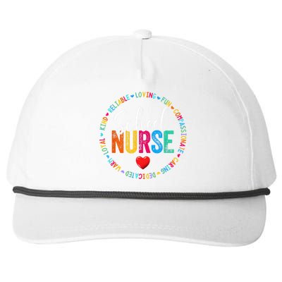 Vintage Love Heart Rn Nursing School Nurse Graduation Gift Snapback Five-Panel Rope Hat