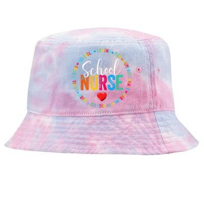 Vintage Love Heart Rn Nursing School Nurse Graduation Gift Tie-Dyed Bucket Hat