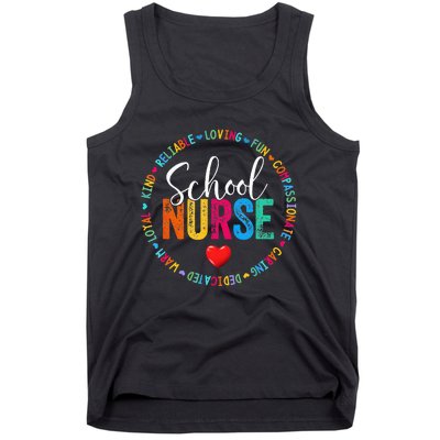 Vintage Love Heart Rn Nursing School Nurse Graduation Gift Tank Top