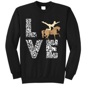 Vaulting Love Horseback Equestrian Horse Riding Acrobatics Sweatshirt