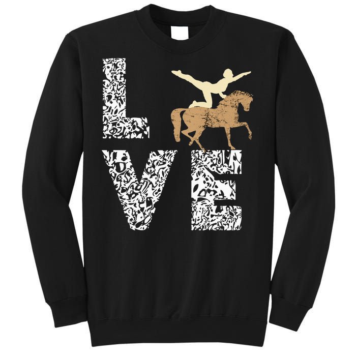 Vaulting Love Horseback Equestrian Horse Riding Acrobatics Sweatshirt