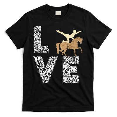 Vaulting Love Horseback Equestrian Horse Riding Acrobatics T-Shirt