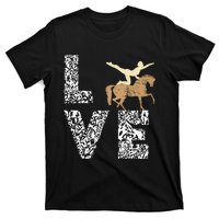 Vaulting Love Horseback Equestrian Horse Riding Acrobatics T-Shirt