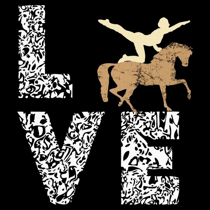 Vaulting Love Horseback Equestrian Horse Riding Acrobatics T-Shirt