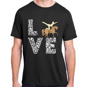 Vaulting Love Horseback Equestrian Horse Riding Acrobatics Adult ChromaSoft Performance T-Shirt