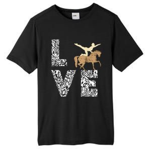 Vaulting Love Horseback Equestrian Horse Riding Acrobatics Tall Fusion ChromaSoft Performance T-Shirt