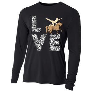 Vaulting Love Horseback Equestrian Horse Riding Acrobatics Cooling Performance Long Sleeve Crew