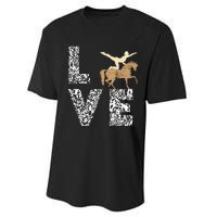 Vaulting Love Horseback Equestrian Horse Riding Acrobatics Performance Sprint T-Shirt