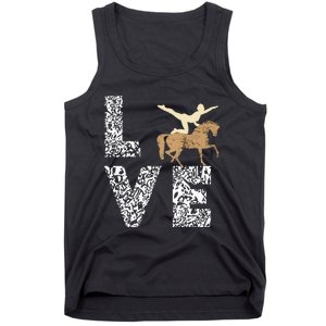 Vaulting Love Horseback Equestrian Horse Riding Acrobatics Tank Top