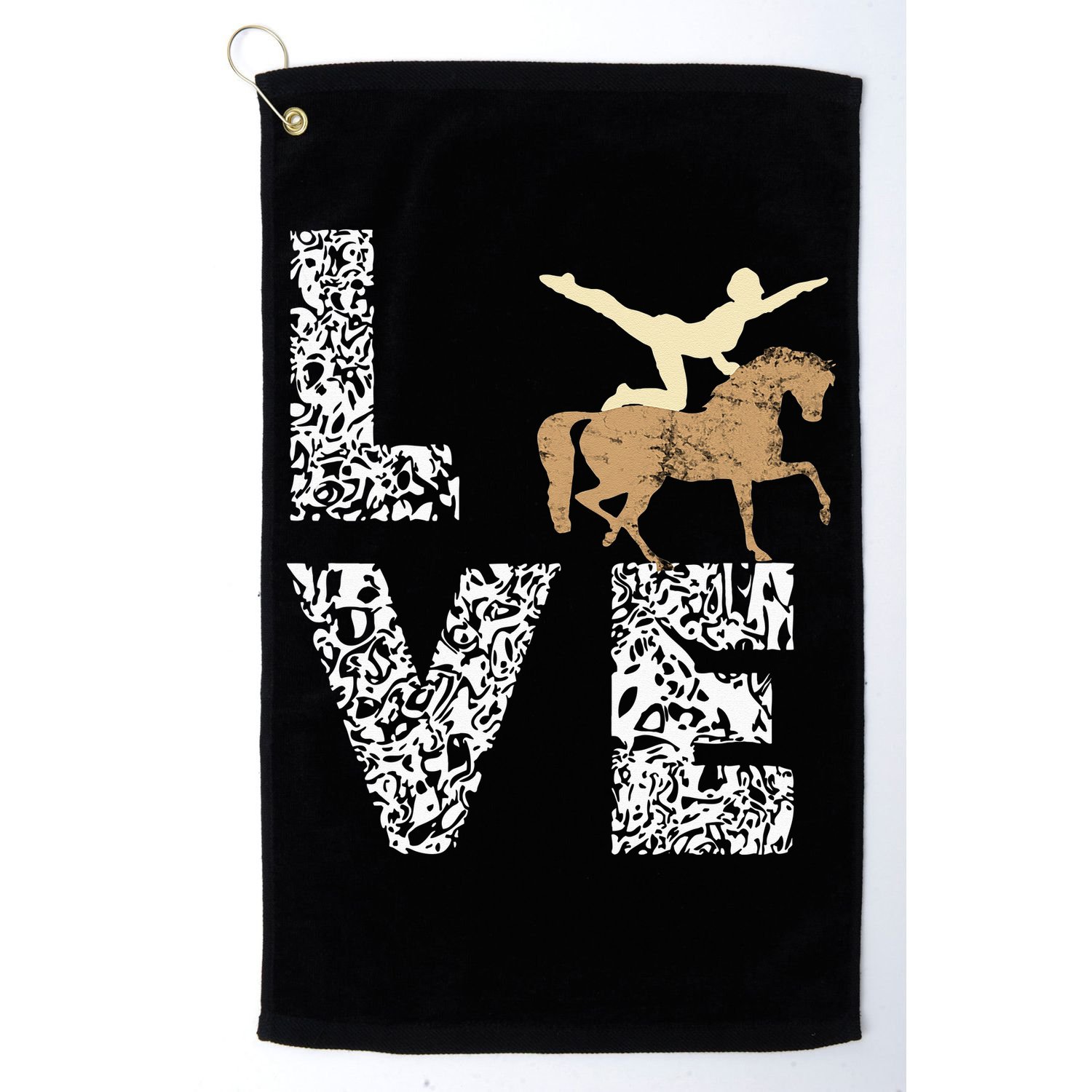 Vaulting Love Horseback Equestrian Horse Riding Acrobatics Golf Towel