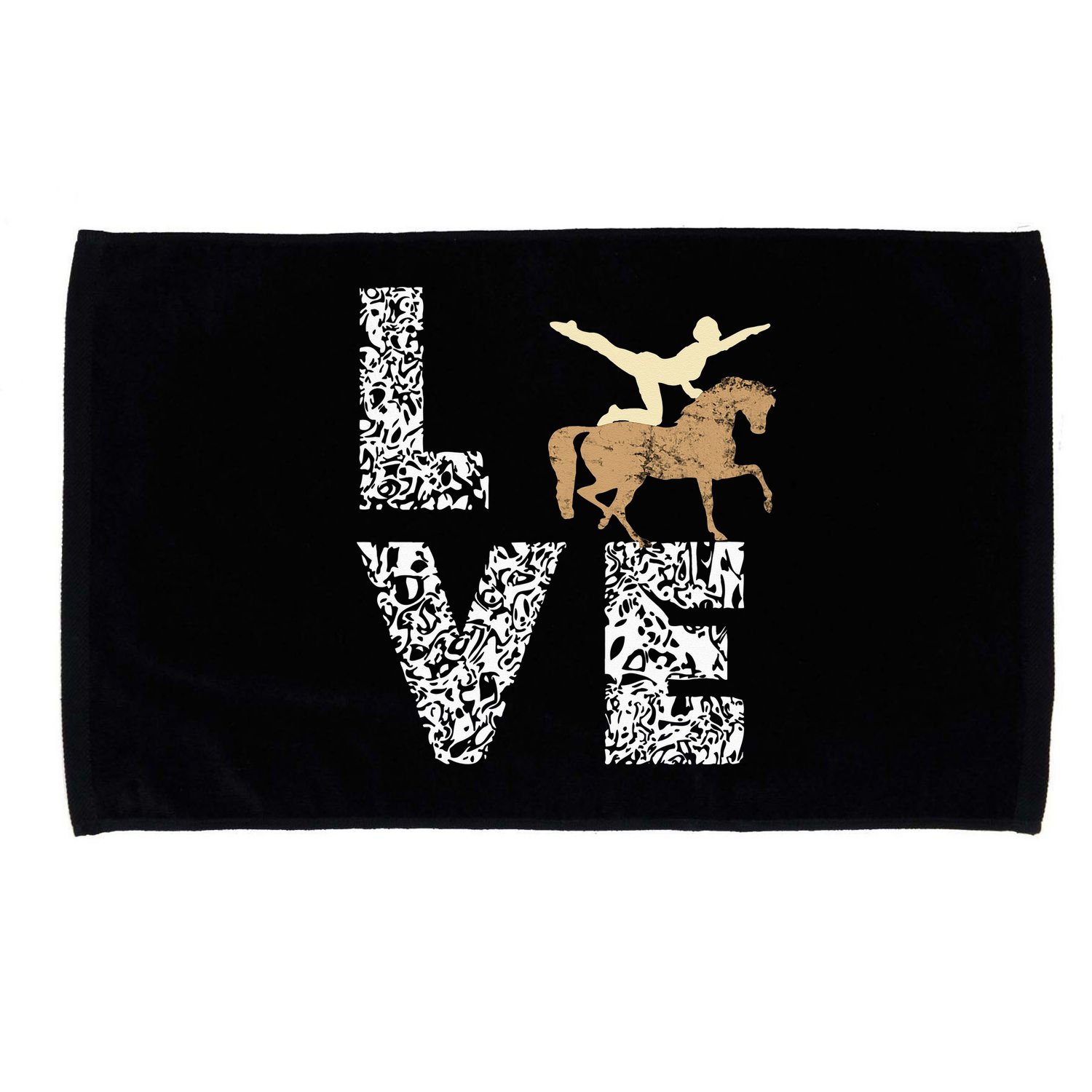 Vaulting Love Horseback Equestrian Horse Riding Acrobatics Microfiber Hand Towel