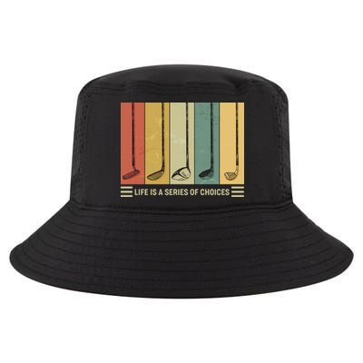 Vintage Life Is A Series Of Choices Golfing Fan Cool Comfort Performance Bucket Hat