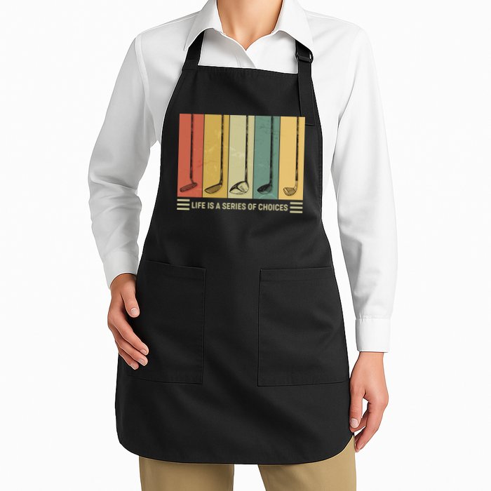 Vintage Life Is A Series Of Choices Golfing Fan Apron