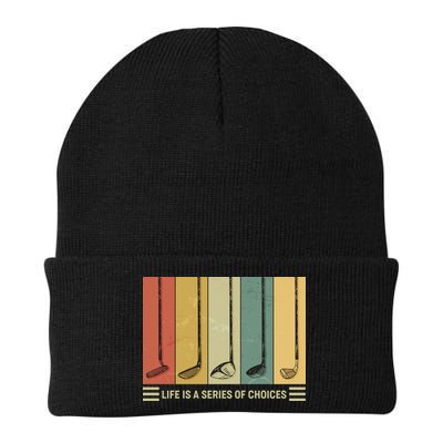 Vintage Life Is A Series Of Choices Golfing Fan Beanie